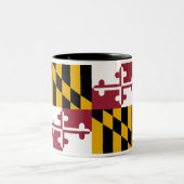 Maryland State Flag Two-Tone Coffee Mok (Center)