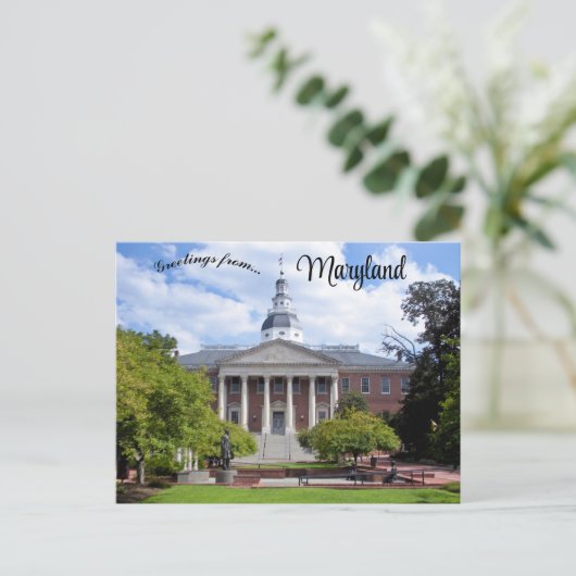 Maryland State House in Annapolis Maryland Postcar Briefkaart (Staand voorkant)