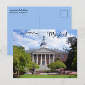 Maryland State House in Annapolis Maryland Postcar Briefkaart (Voorkant / Achterkant)