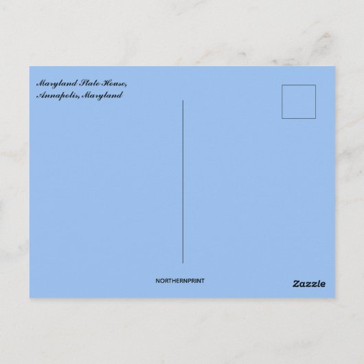 Maryland State House in Annapolis Maryland Postcar Briefkaart (Achterkant)