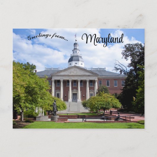 Maryland State House in Annapolis Maryland Postcar Briefkaart (Voorkant)