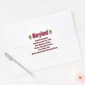 Maryland State Info Sticker (Envelop)