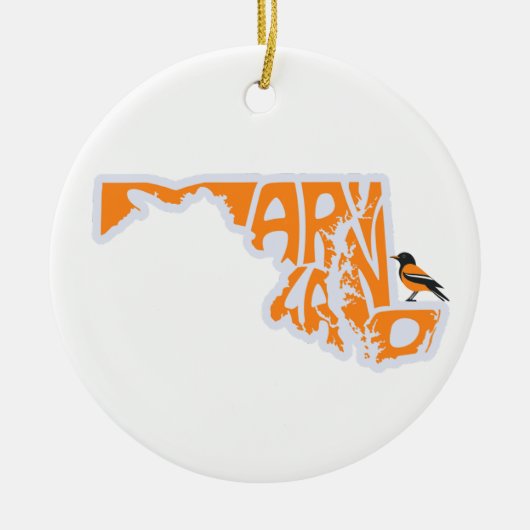 Maryland State Oriole Christmas Tree Ornament (Voorkant)
