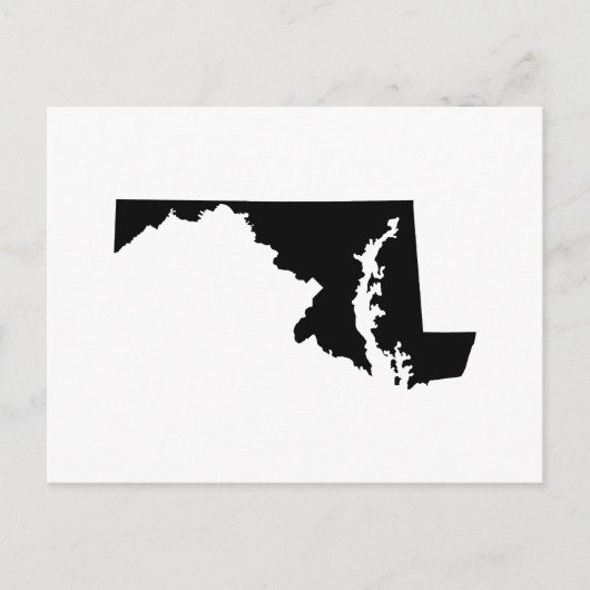 Maryland State Outline Briefkaart (Voorkant)