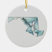 Maryland State Painting Illustration Ornament (Voorkant)