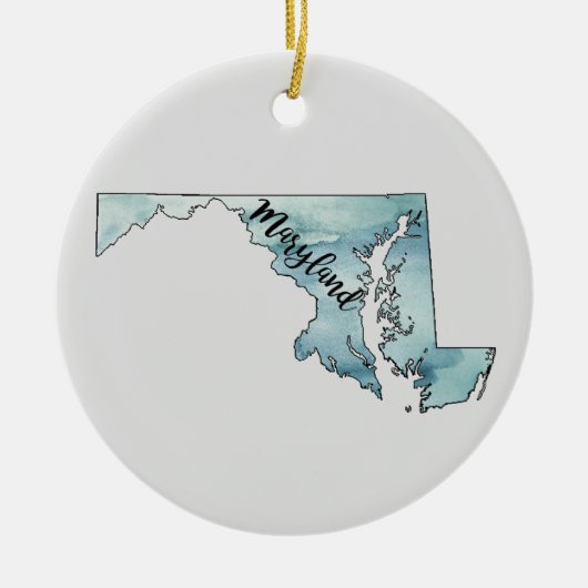 Maryland State Painting Illustration Ornament (Voorkant)