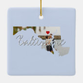 Maryland State Photo insert and town name Keramisch Ornament (Achterkant)
