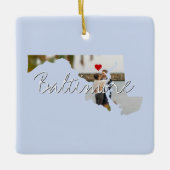Maryland State Photo insert and town name Keramisch Ornament (Voorkant)