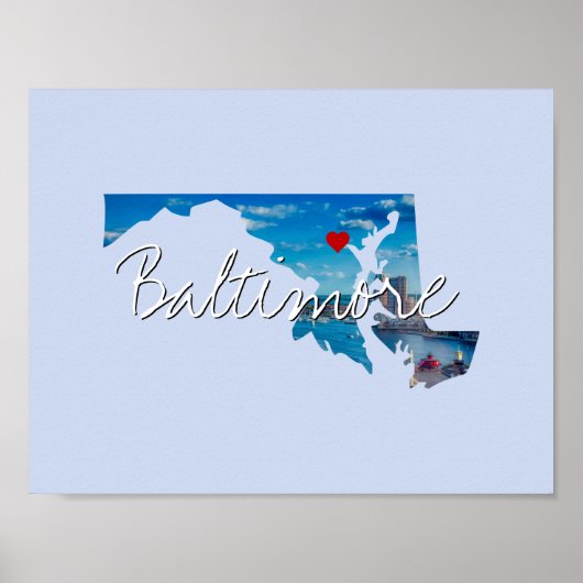 Maryland State Photo insert and town name Poster (Voorkant)