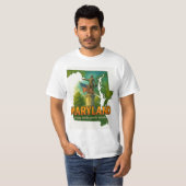 Maryland State Pride Artistieke T-Shirt – (Voorkant volledig)