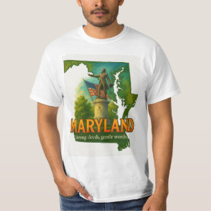 Maryland State Pride Artistieke T-Shirt –