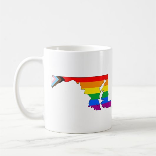 Maryland State Pride LGBTQ Progress Pride Koffiemok (Links)