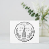 Maryland State Quarter Briefkaart (Staand voorkant)