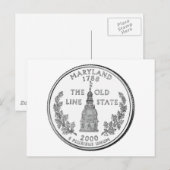Maryland State Quarter Briefkaart (Voorkant / Achterkant)