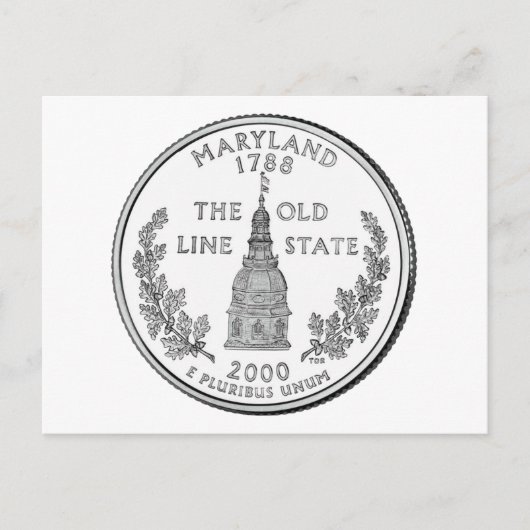 Maryland State Quarter Briefkaart (Voorkant)