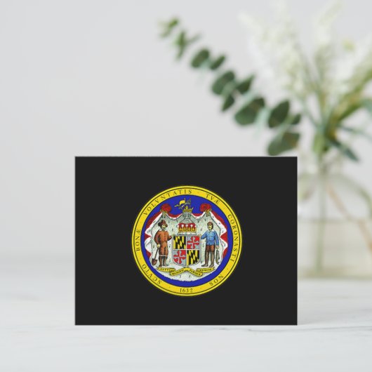 Maryland State Seal Briefkaart (Staand voorkant)