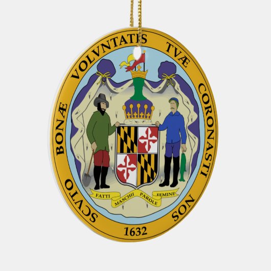 Maryland State Seal Keramisch Ornament (Rechts)