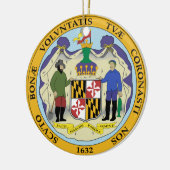 Maryland State Seal Keramisch Ornament (Links)