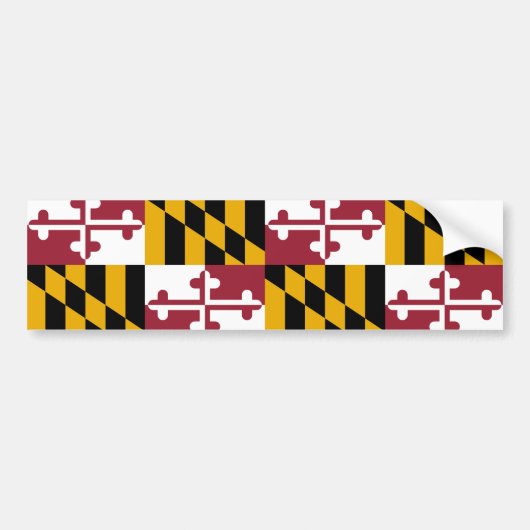 Maryland State Vlag Bumpersticker (Voorkant)