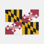 Maryland State Vlag Fleece Deken (Voorkant (Horizontaal))