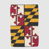 Maryland State vlag Golf handdoek handgeschilderd  (Voorkant)