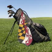 Maryland State vlag Golf handdoek handgeschilderd  (Groen)