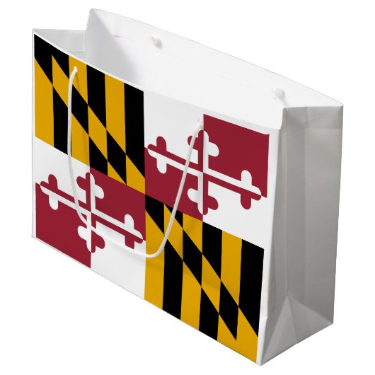 Maryland State Vlag Groot Cadeauzakje (Voorkant Gekanteld)