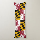 Maryland State Vlag Lichaamskussen (Achterkant (Verticaal))