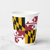 Maryland State Vlag Papieren Bekers (Achterkant)