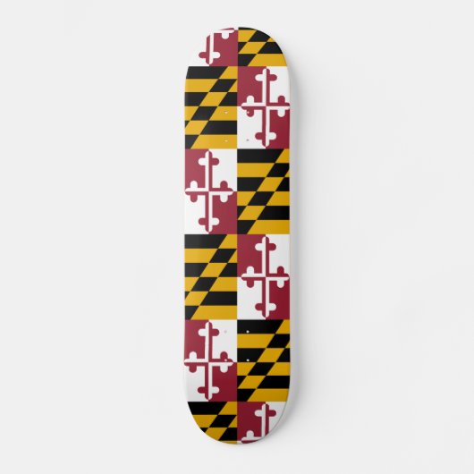 Maryland State Vlag Persoonlijk Skateboard (Voorkant)