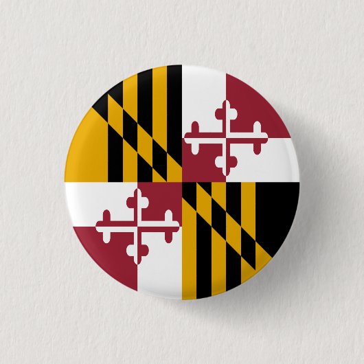 Maryland State Vlag Ronde Button 3,2 Cm (Voorkant)