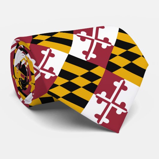 Maryland State Vlag Stropdas (Opgerold)