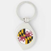 Maryland State Vlag Verenigde Staten Sleutelhanger (Voorkant)