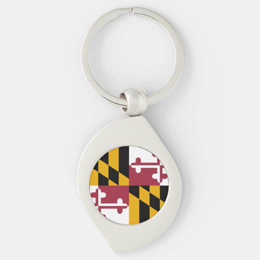 Maryland State Vlag Verenigde Staten Sleutelhanger (Voorkant)
