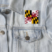 Maryland State Vlag Verenigde Staten Vierkante Button 5,1 Cm (In situ)