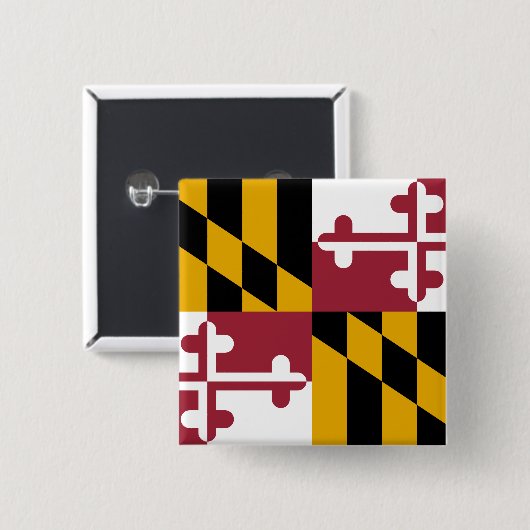 Maryland State Vlag Verenigde Staten Vierkante Button 5,1 Cm (Voorkant /achterkant)