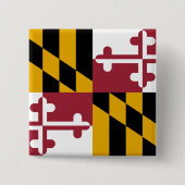 Maryland State Vlag Verenigde Staten Vierkante Button 5,1 Cm (Voorkant)