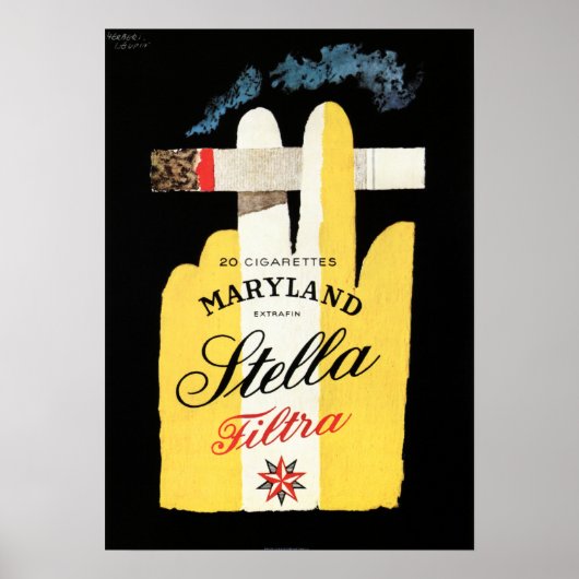 MARYLAND Stella Filter Sigaretten  Advert Poster (Voorkant)