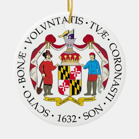 Maryland-teken Keramisch Ornament (Voorkant)