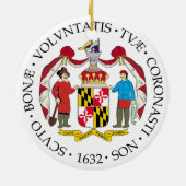 Maryland-teken Keramisch Ornament (Achterkant)
