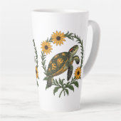 Maryland Terrapin And Black Eyed Susan Flowers Latte Mok (Rechterhoek)