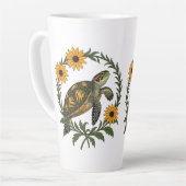 Maryland Terrapin And Black Eyed Susan Flowers Latte Mok (Linkerhoek)