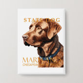 Maryland Territory Hond The Retriever Button (Voorkant)