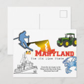 Maryland - The Old Line State Briefkaart (Voorkant / Achterkant)