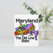 Maryland The Old State Line Bird Briefkaart (Staand voorkant)