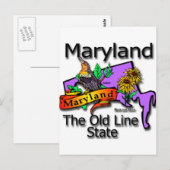 Maryland The Old State Line Bird Briefkaart (Voorkant / Achterkant)