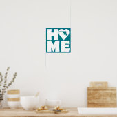 Maryland Thuis Hart Staat Poster Bord (Keuken)