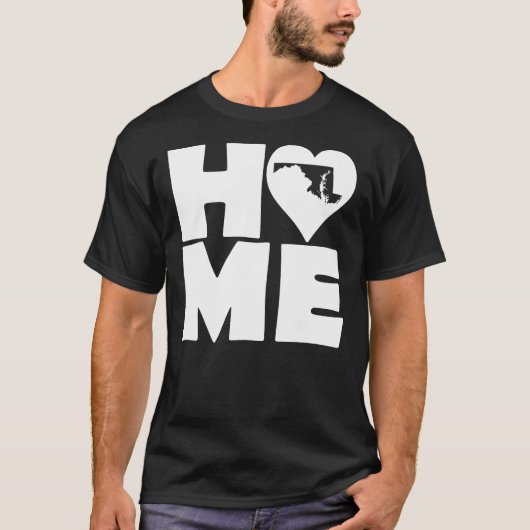 Maryland Thuis Hart Staat T-Shirt (Voorkant)
