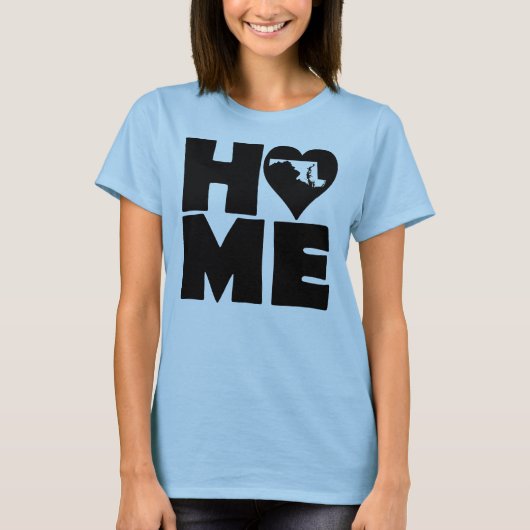 Maryland Thuis Hart Staat T-Shirt (Voorkant)