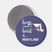 Maryland thuis is waar het hart ligt magneet (Voorkant / Achterkant)
